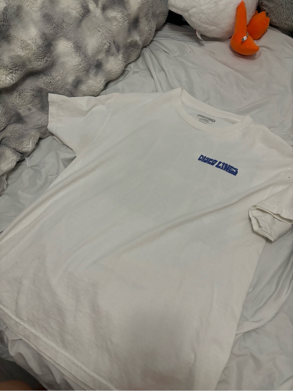 Disco Lines White Short Sleeve Tee
